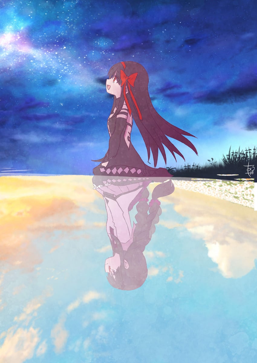 akemi homura and akuma homura (mahou shoujo madoka magica and 1 more) drawn by aroze