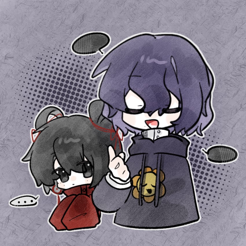 li yuting and you jiujiu (touqi guaitan) drawn by shehuiniaima182