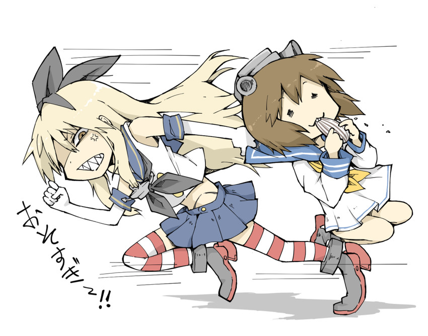 shimakaze and yukikaze (kantai collection) drawn by xenon_(kona-card)