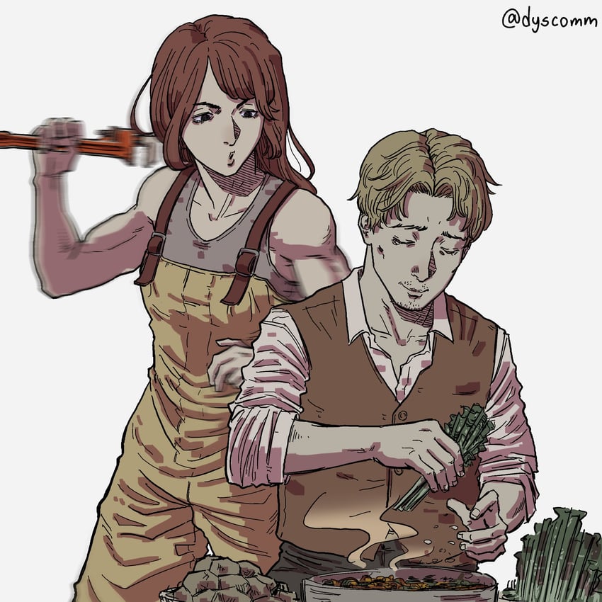 abella and henryk (fear & hunger and 1 more) drawn by dyscomm