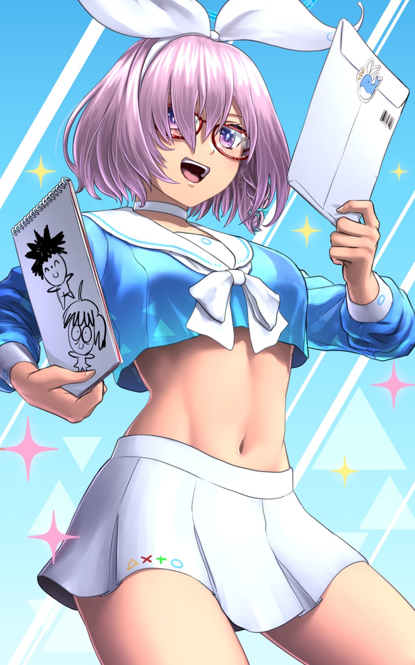 sensei, mash kyrielight, doodle sensei, fujimaru ritsuka, and arona (fate and 2 more) drawn by substance20