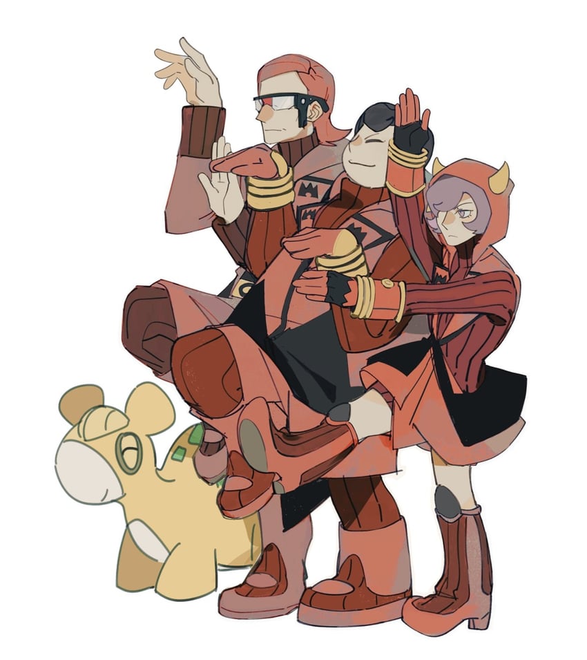 courtney, maxie, numel, and tabitha (pokemon and 1 more) drawn by shuai_da