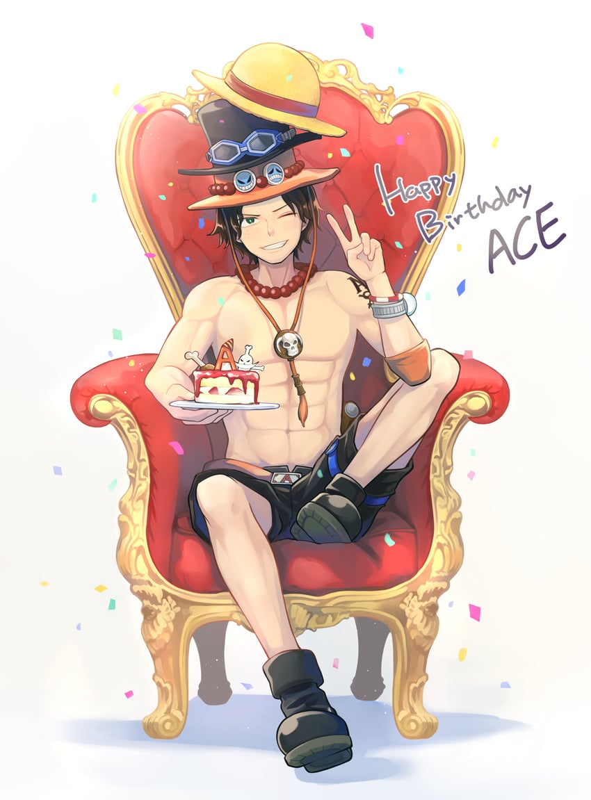 portgas d. ace (one piece) drawn by meijin_kusano
