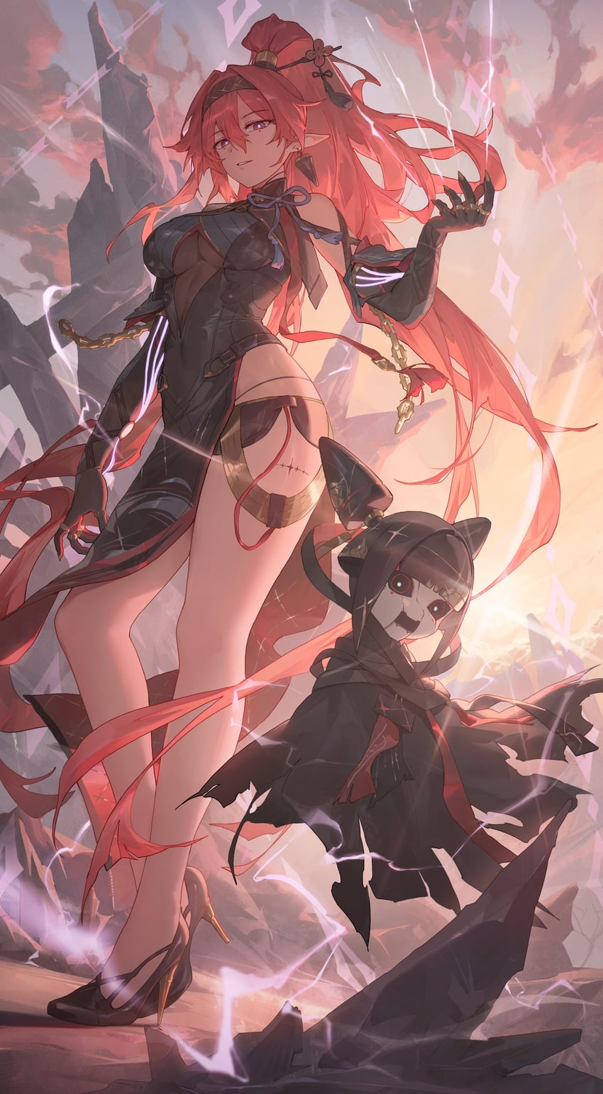 yinlin and zapstring (wuthering waves) drawn by free_style_(yohan1754)