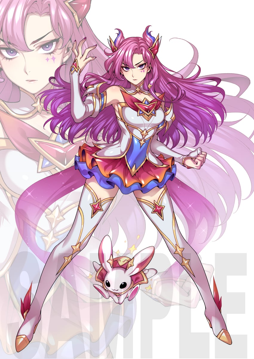 kai'sa and star guardian kai'sa (league of legends) drawn by fishine