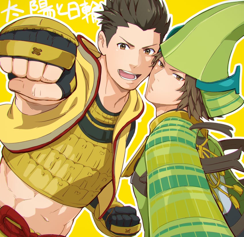 mouri motonari and tokugawa ieyasu (sengoku basara) drawn by jigoku_meguri
