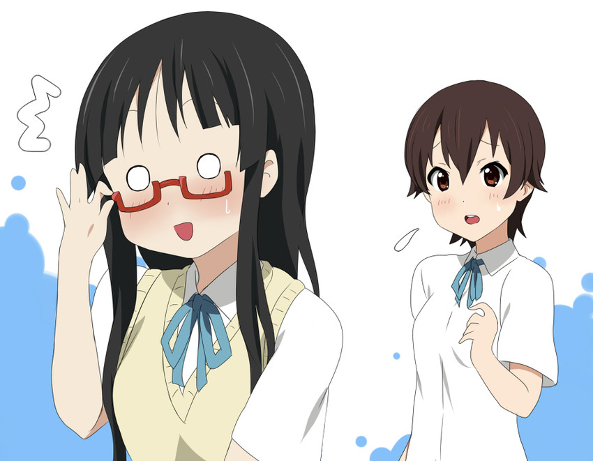 akiyama mio and manabe nodoka (k-on!) drawn by ikari_manatsu