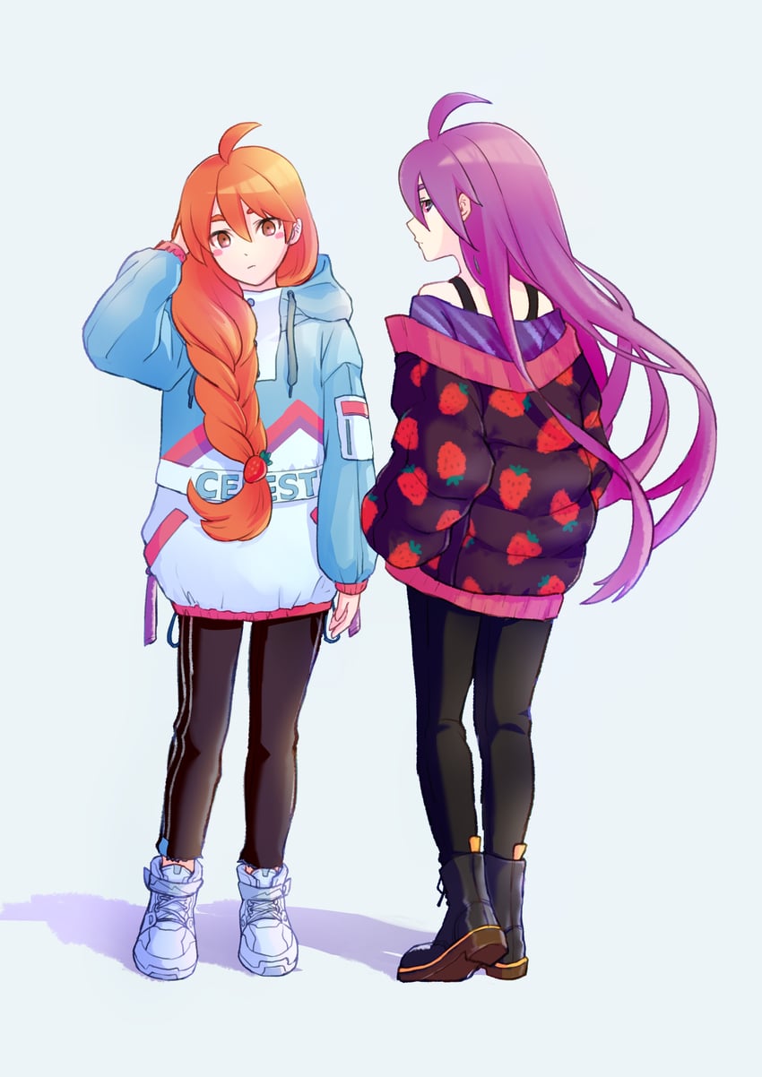 madeline and badeline (celeste) drawn by fuwamoko_momen_toufu