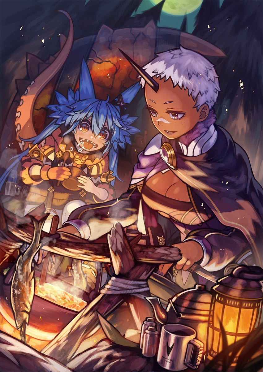 tiona and samya (original) drawn by rumie