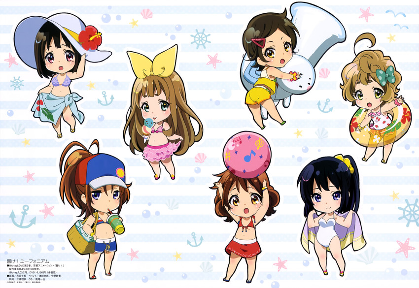 oumae kumiko, kousaka reina, nakagawa natsuki, yoshikawa yuuko, kawashima sapphire, and 3 more (hibike! euphonium) drawn by tsunoda_yuuki
