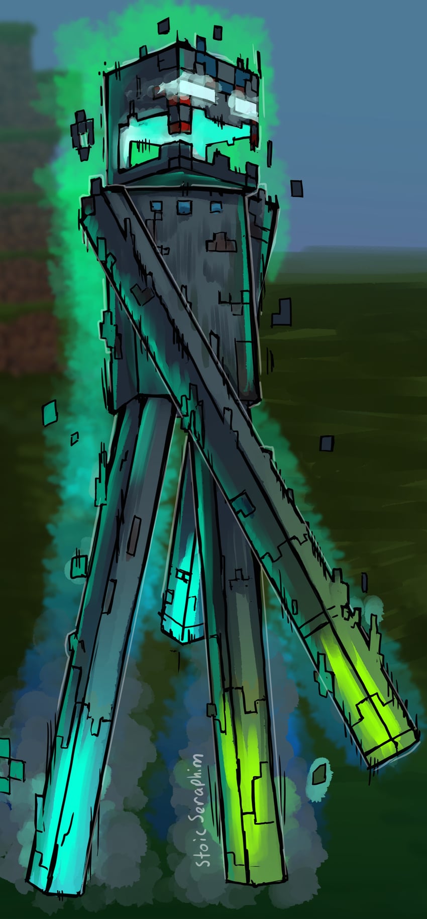 enderman and fierce deity (the legend of zelda and 3 more) drawn by stoic_seraphim
