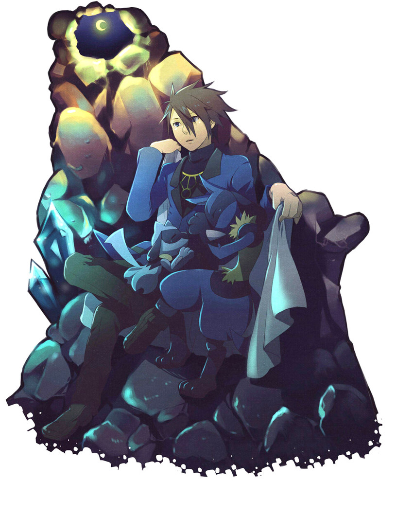 lucario, riolu, and riley (pokemon and 1 more) drawn by tore_(ksg666xxx)