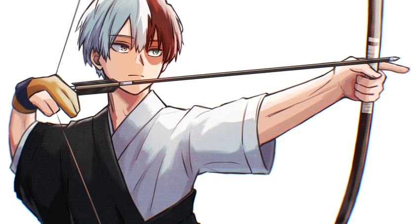 todoroki shoto (boku no hero academia) drawn by michiru_mha