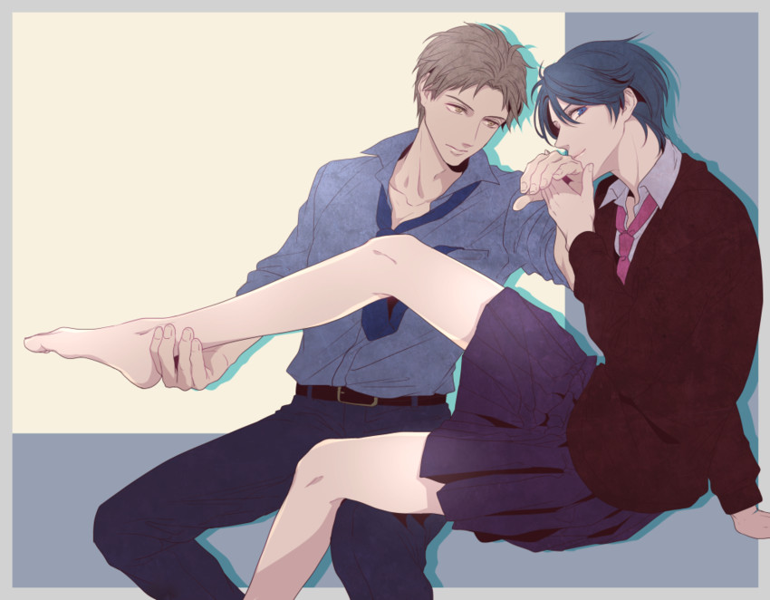 kashima yuu and hori masayuki (gekkan shoujo nozaki-kun) drawn by moge-hera