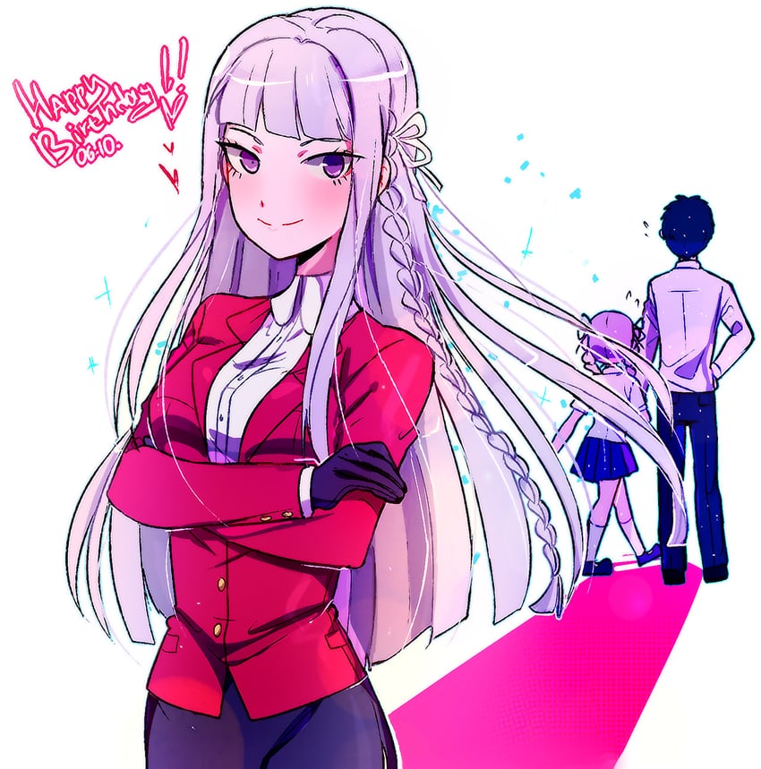 kirigiri kyoko and kirigiri jin (danganronpa and 1 more) drawn by huyandere