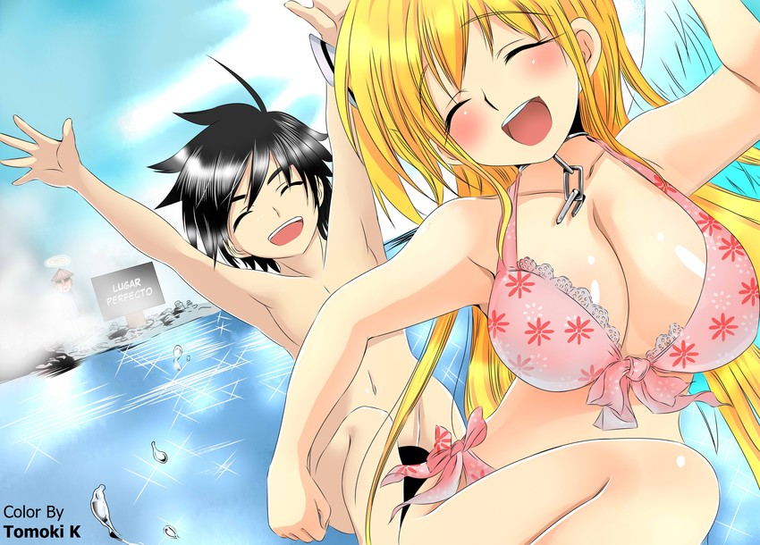 astraea and sakurai tomoki (sora no otoshimono) drawn by minazuki_suu and tomoki_k