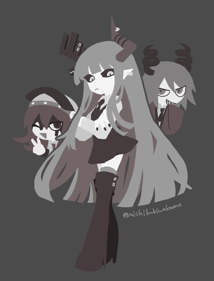 kurotsuno, hanten, and met (funamusea and 1 more) drawn by oishikukiwakame