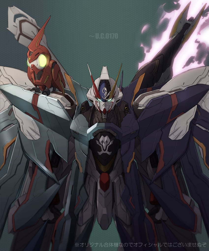 crossbone gundam x-1 full cloth, crossbone gundam x-0 full cloth, and billy (original and 3 more) drawn by awatobi