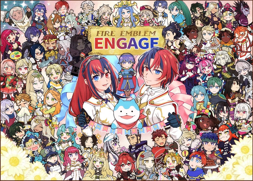 female alear, ivy, male alear, celine, yunaka, and 58 more (fire emblem and 4 more) drawn by kszm_fe