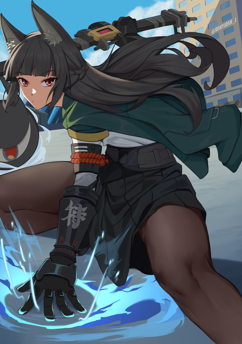 hoshimi miyabi and tailless (zenless zone zero) drawn by joshyjoshj