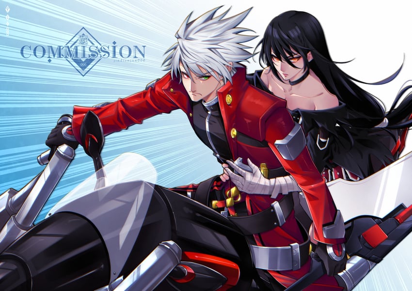 ragna the bloodedge and velvet crowe (tales of and 2 more) drawn by jindianjun000
