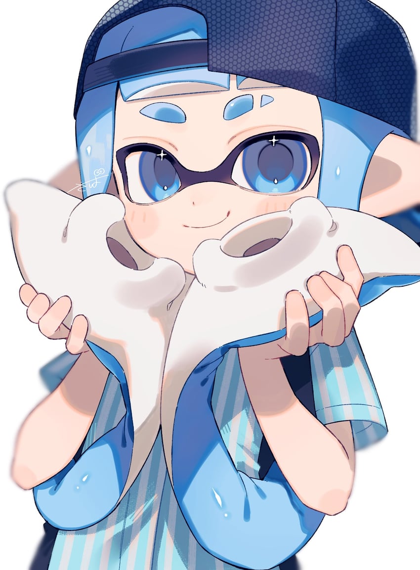 inkling player character and inkling girl (splatoon) drawn by sabata_saba