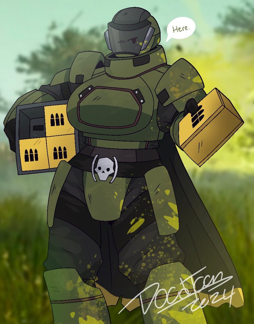 helldiver (helldivers) drawn by doodtoon
