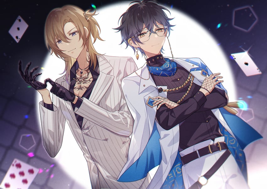 ike eveland and luca kaneshiro (nijisanji and 1 more) drawn by fanshuqiaoshaoan