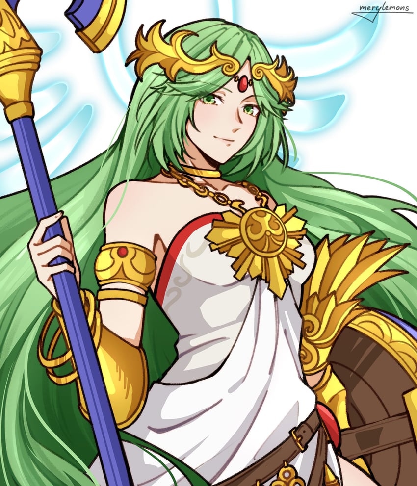 palutena (kid icarus and 1 more) drawn by merylemons