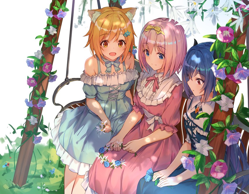 yui, rei, and hiyori (princess connect!) drawn by isaya_(pixiv4541633)