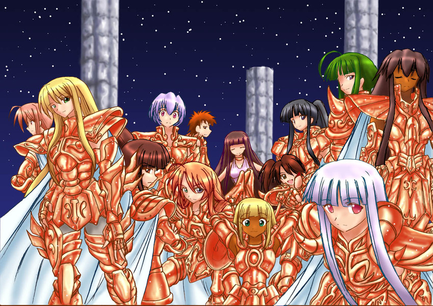 kagurazaka asuna, sakurazaki setsuna, konoe konoka, hasegawa chisame, nagase kaede, and 9 more (mahou sensei negima! and 1 more)