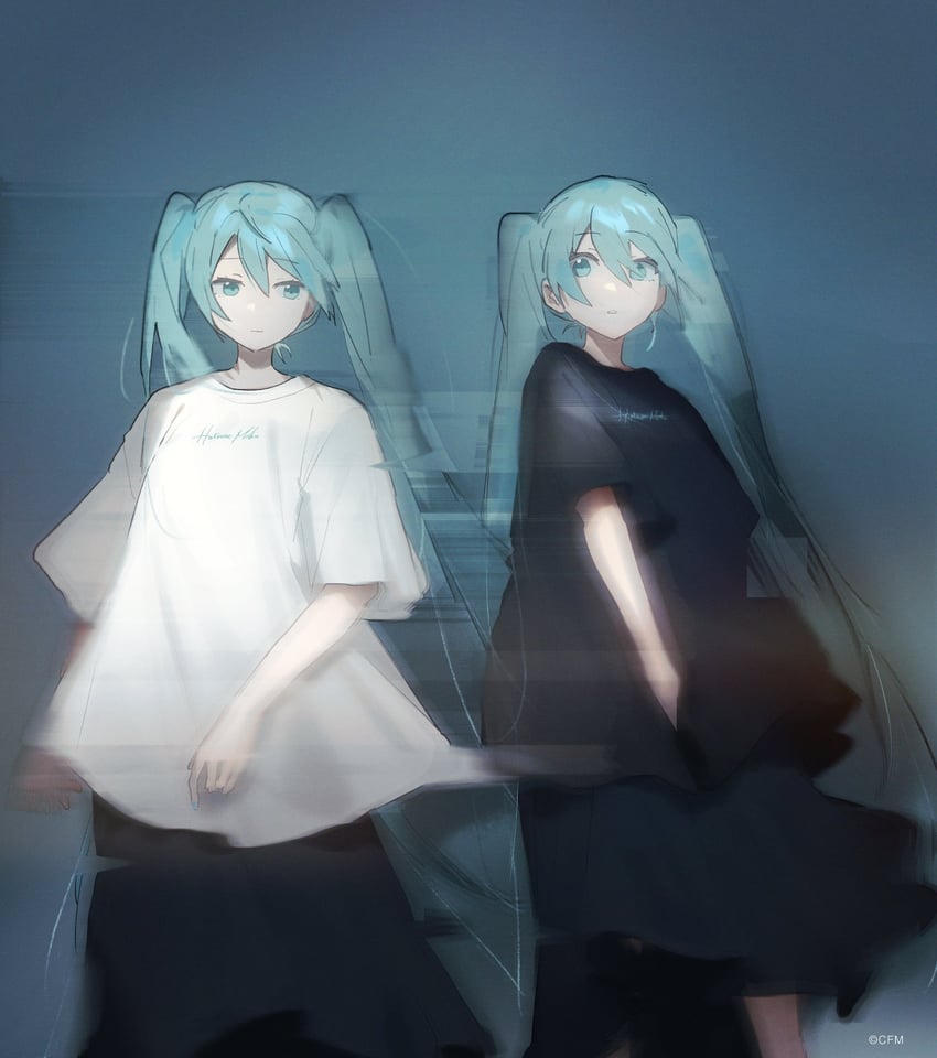 hatsune miku (vocaloid and 1 more) drawn by hassan_(sink916)