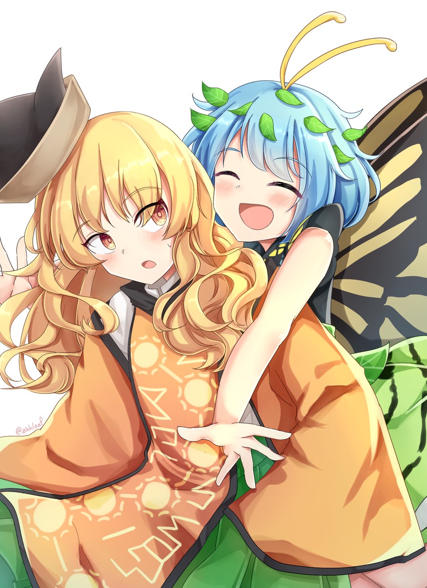 matara okina and eternity larva (touhou) drawn by yu_cha