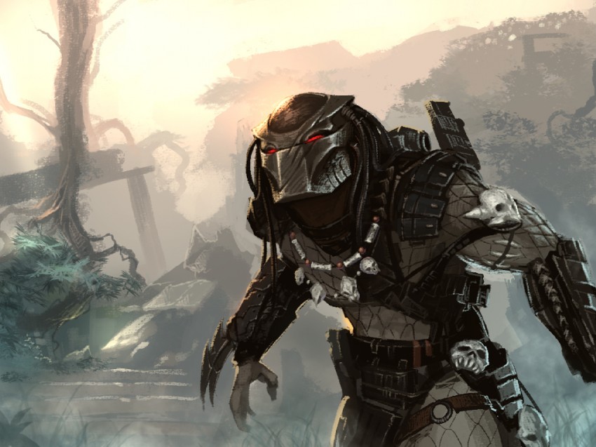 predator and dark (alien and 3 more) drawn by yelansu