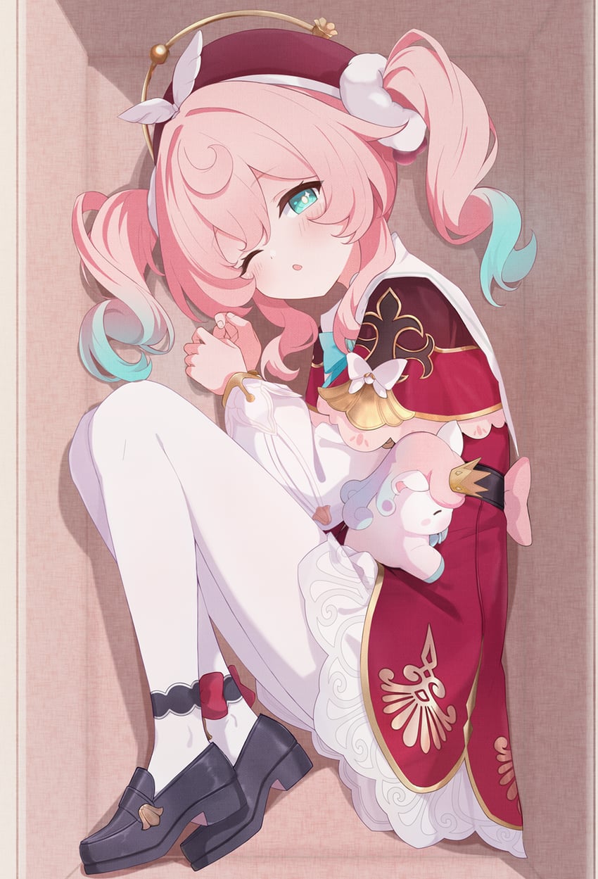 hyacine and little ica (honkai and 1 more) drawn by rokukarashi