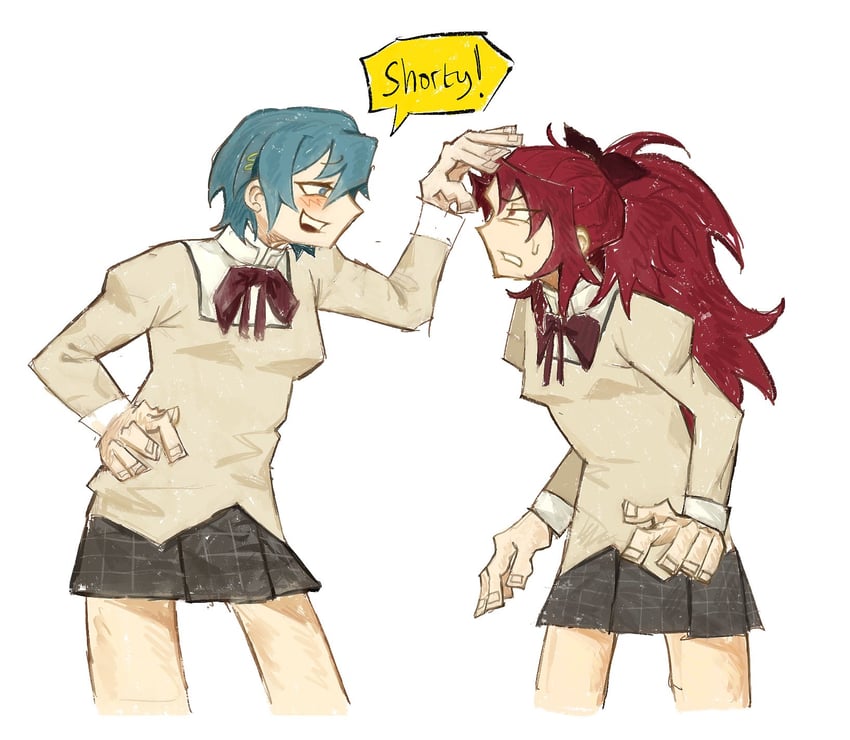 miki sayaka and sakura kyoko (mahou shoujo madoka magica) drawn by kk0hii10