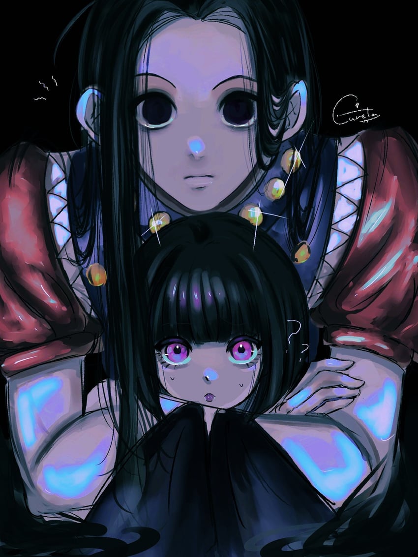 illumi zoldyck and kalluto zoldyck (hunter x hunter) drawn by ukaaaa0_x