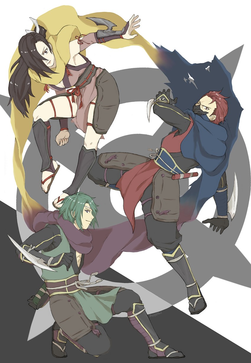 kagero, saizo, and kaze (fire emblem and 1 more) drawn by o_haru