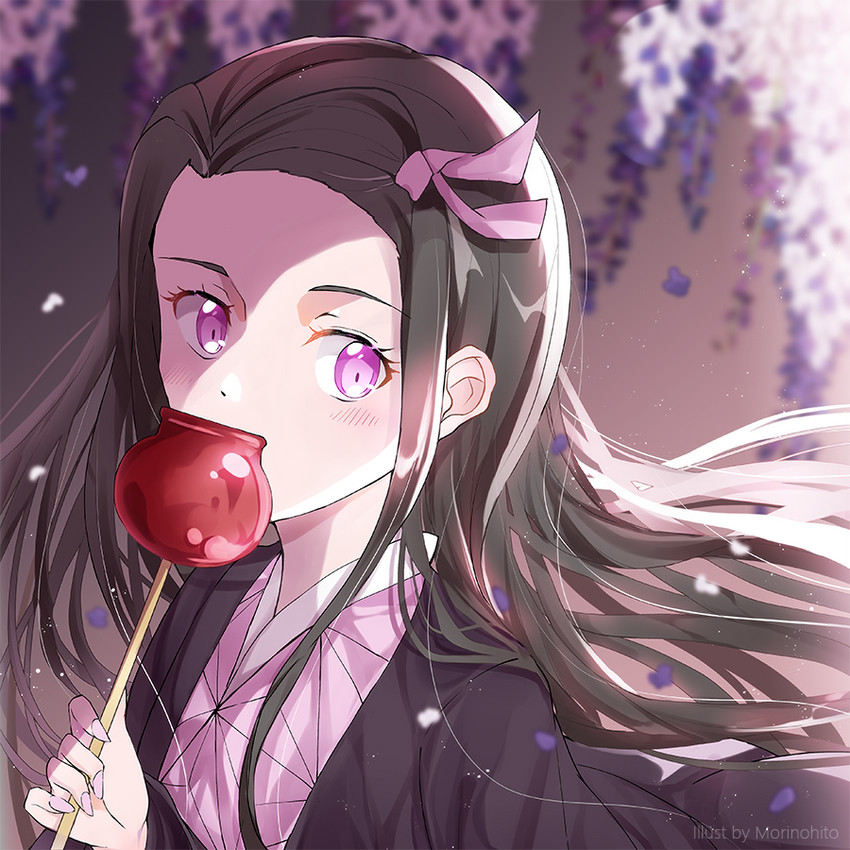 kamado nezuko (kimetsu no yaiba) drawn by morinohito