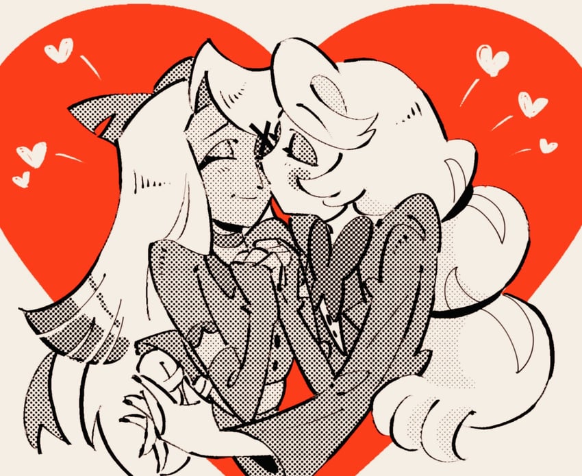 charlie morningstar and vaggie (hazbin hotel) drawn by yasutak1192