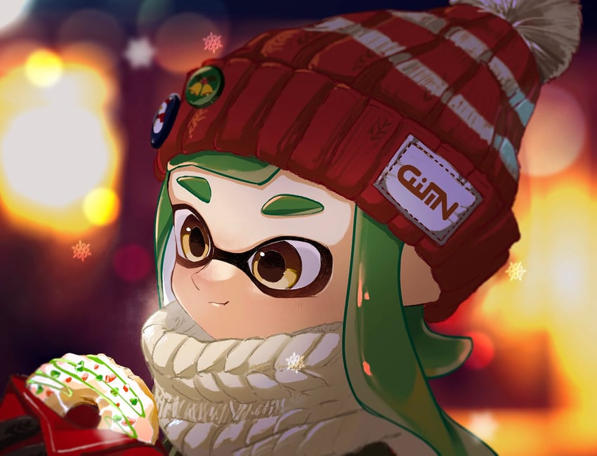 inkling player character and inkling girl (splatoon) drawn by upsidedown510