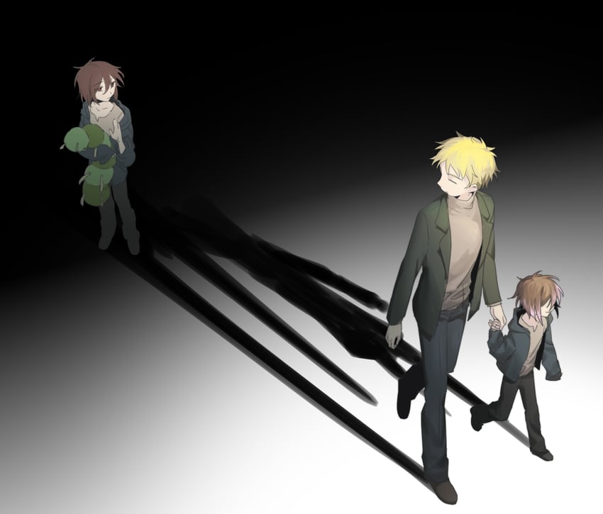 atou haruki, isoi reiji, and origin alpha (saibou shinkyoku) drawn by eve136