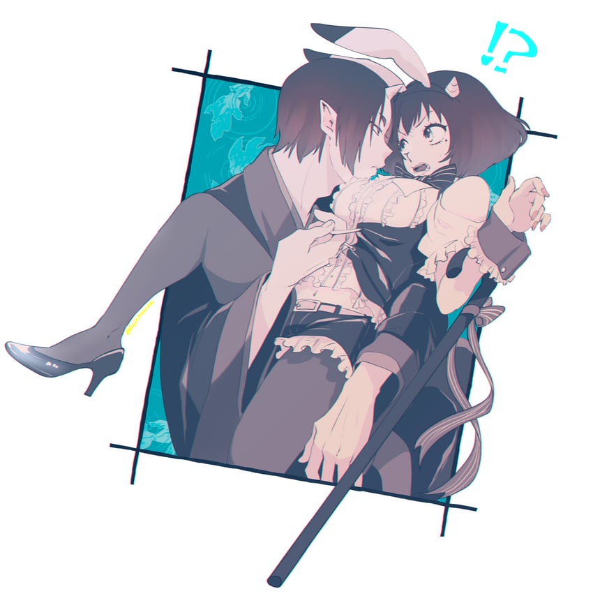 hoozuki and peach maki (hoozuki no reitetsu) drawn by hoicyo