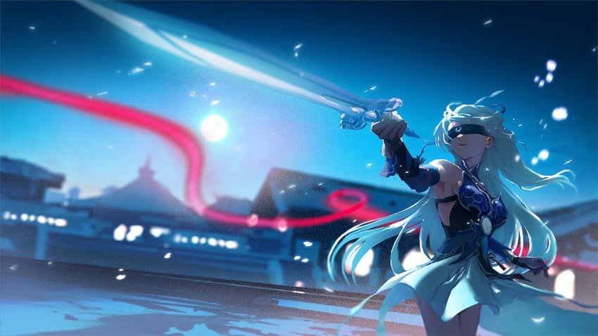 jingliu (honkai and 1 more) drawn by orenji_(orenjikunart)