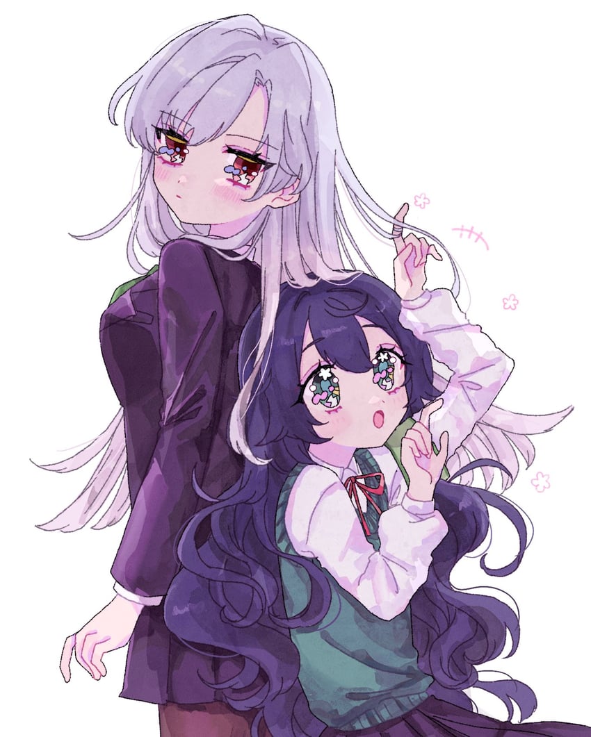 yoshimoto shizuka and eiai nano (kimi no koto ga dai dai dai dai daisuki na 100-nin no kanojo) drawn by pirika-san