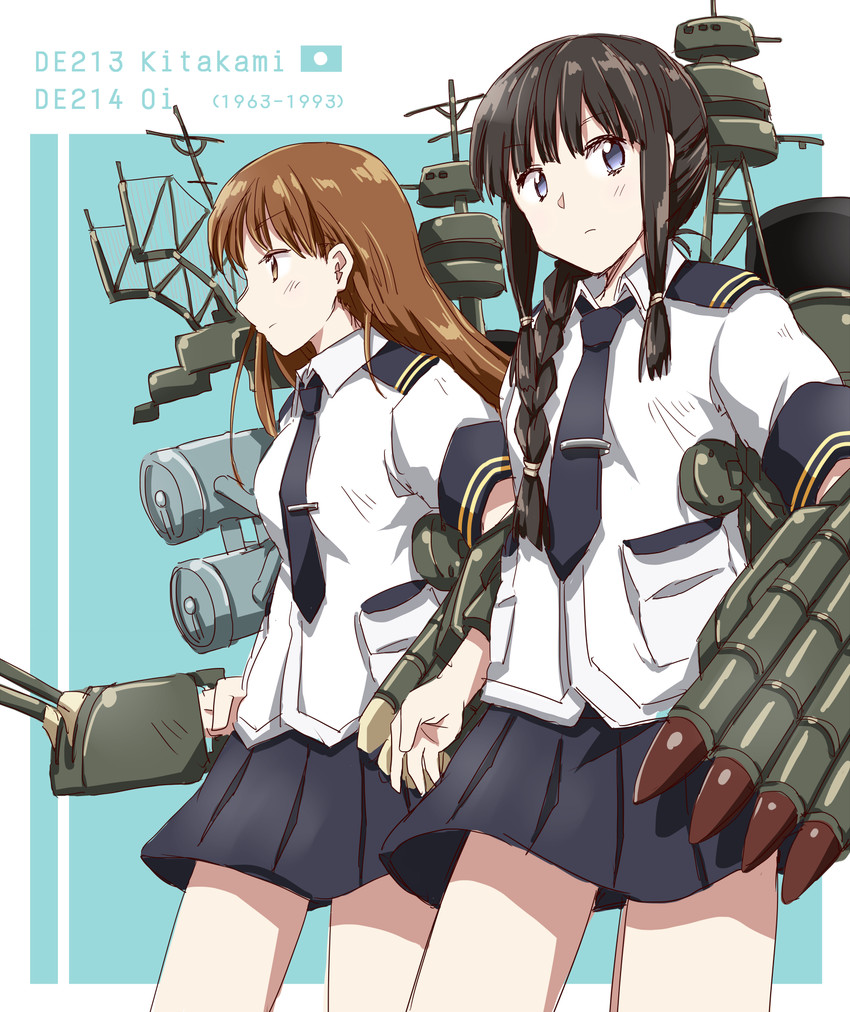 kitakami, ooi, js ooi, and js kitakami (kantai collection) drawn by any_(lucky_denver_mint)