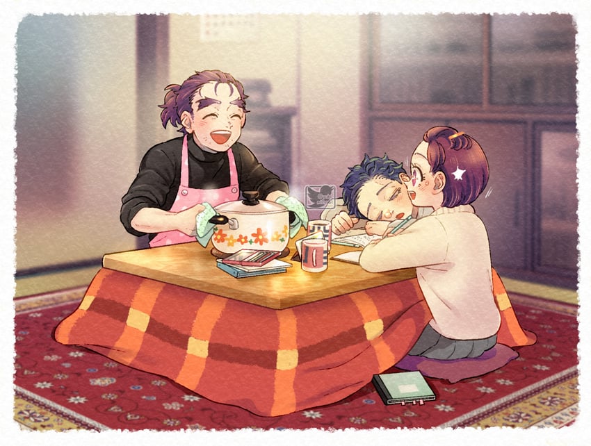 koyuki, hakuji, and keizou (kimetsu no yaiba) drawn by yuki_(yuki3243)