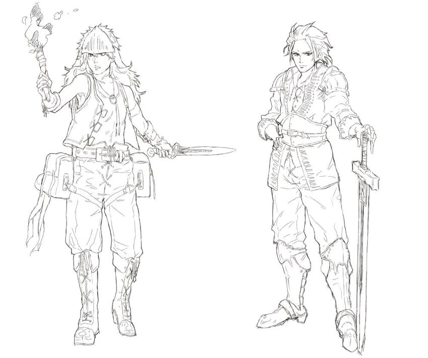 william knights and gustave xiii (saga and 1 more) drawn by matsutani