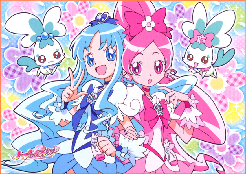 kurumi erika, hanasaki tsubomi, cure marine, cure blossom, coffret, and 1 more (precure and 1 more)