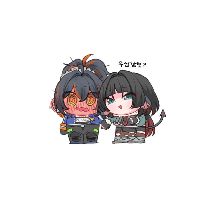 jane doe and zhu yuan (zenless zone zero) drawn by zhuyuan_mom